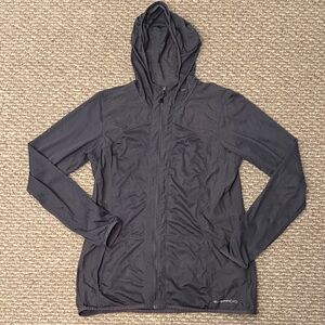 Exofficio Grey Zip-Up Hoodie - Women's Medium - Insect Shield Repellent Travel